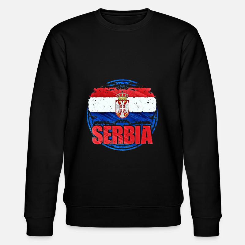 Serbien - Stanley/Stella Unisex Bio-Sweatshirt CHANGER  - Schwarz