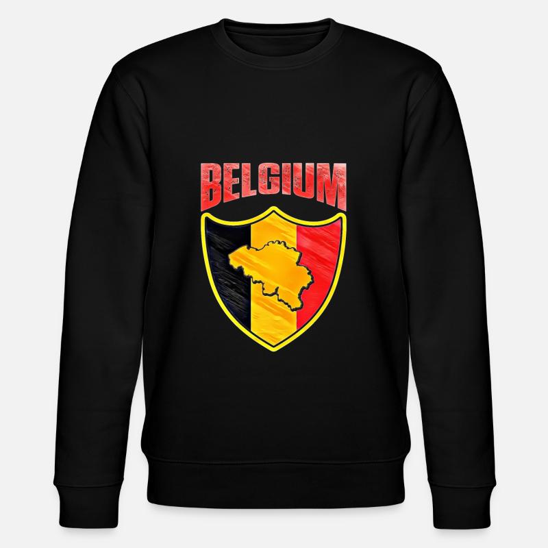 Belgien - Stanley/Stella Unisex Bio-Sweatshirt CHANGER  - Schwarz