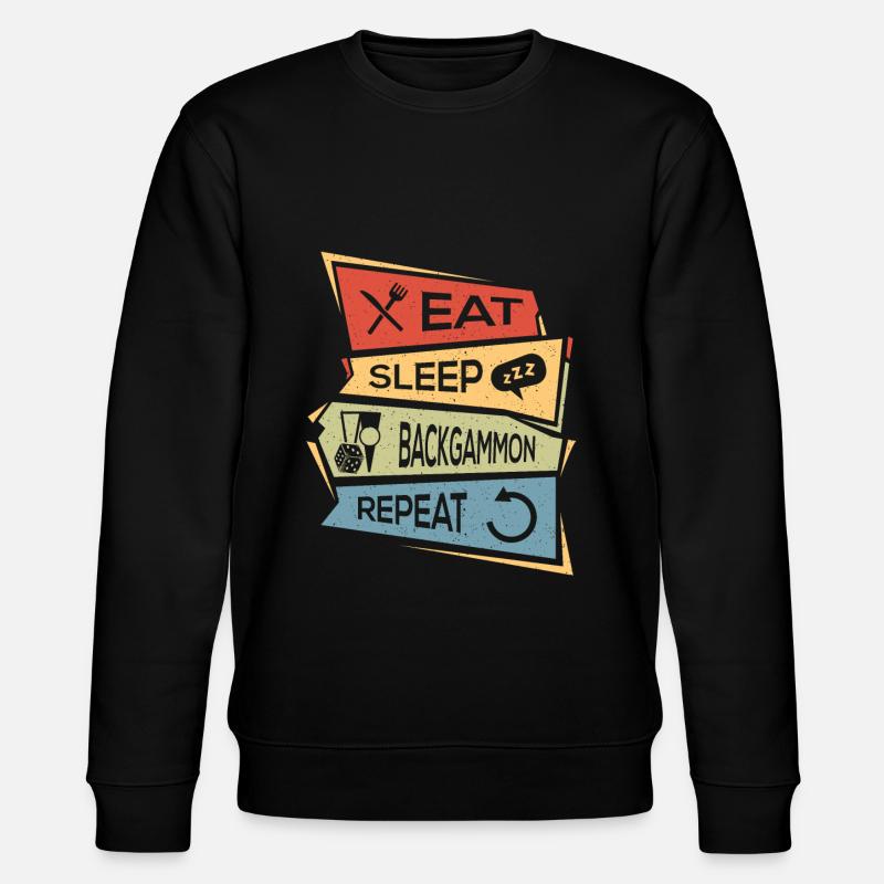 Backgammon - Stanley/Stella Unisex Bio-Sweatshirt CHANGER  - Schwarz