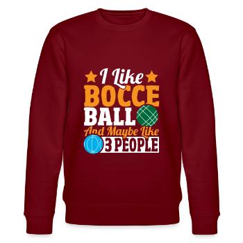 Boccia - Stanley/Stella Unisex Bio-Sweatshirt CHANGER  - Burgunderrot - Vorne - Nik (191cm) & Marisol (170cm)