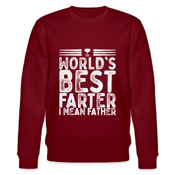 Best Father - Stanley/Stella Unisex Bio-Sweatshirt CHANGER  - Burgunderrot - Vorne - Nik (191cm) & Marisol (170cm)