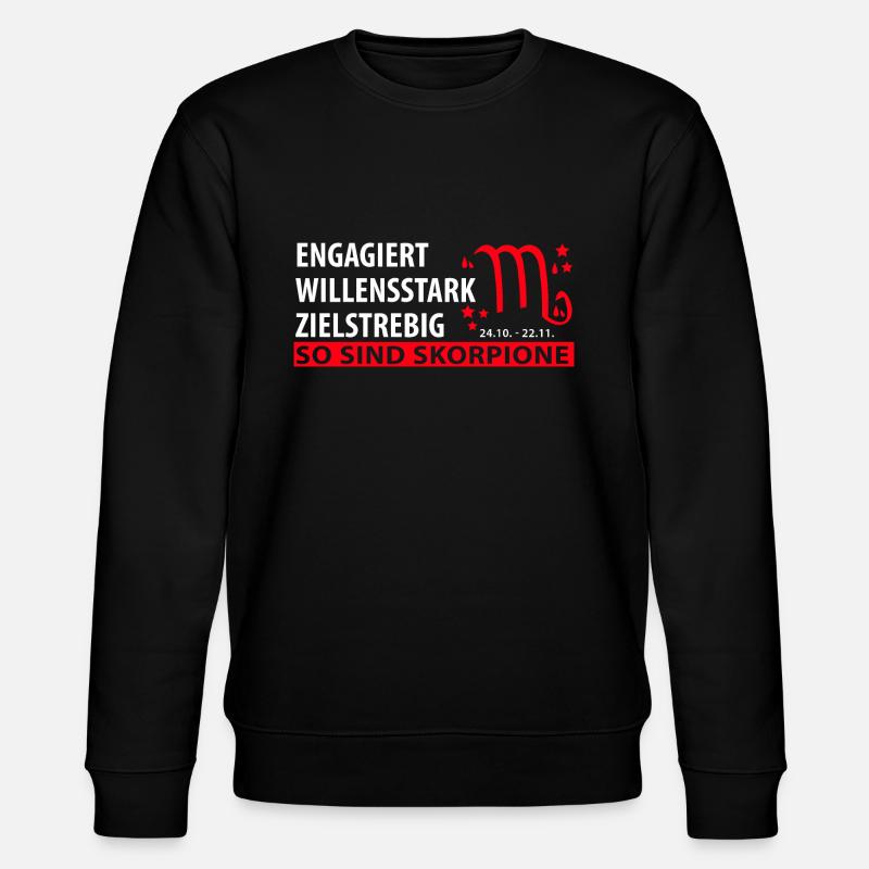 Sternzeichen Skorpion - Eigenschaften - Stanley/Stella Unisex Bio-Sweatshirt CHANGER  - Schwarz