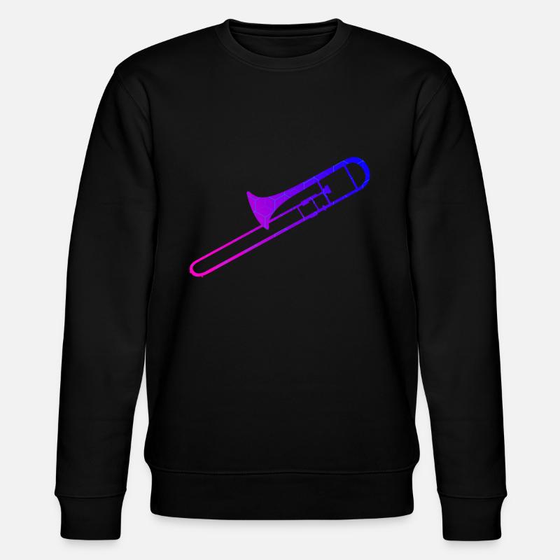 Posaune Blaskapelle Blechblasinstrument - Stanley/Stella Unisex Bio-Sweatshirt CHANGER  - Schwarz