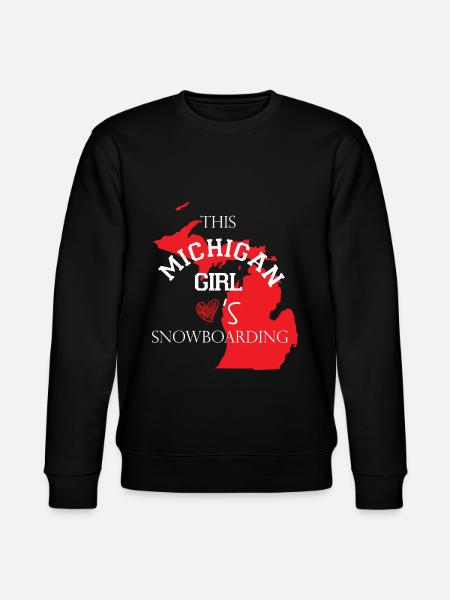 Michigan Girl Snowboarding - Stanley/Stella CHANGER Unisex Organic Sweatshirt - black