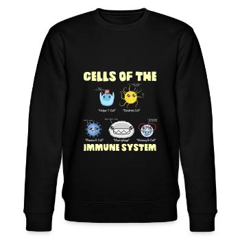 Immune System Cells Biology Cell Science - Stanley/Stella CHANGER Unisex Organic Sweatshirt - black - Front - Nik (191cm) & Marisol (170cm)