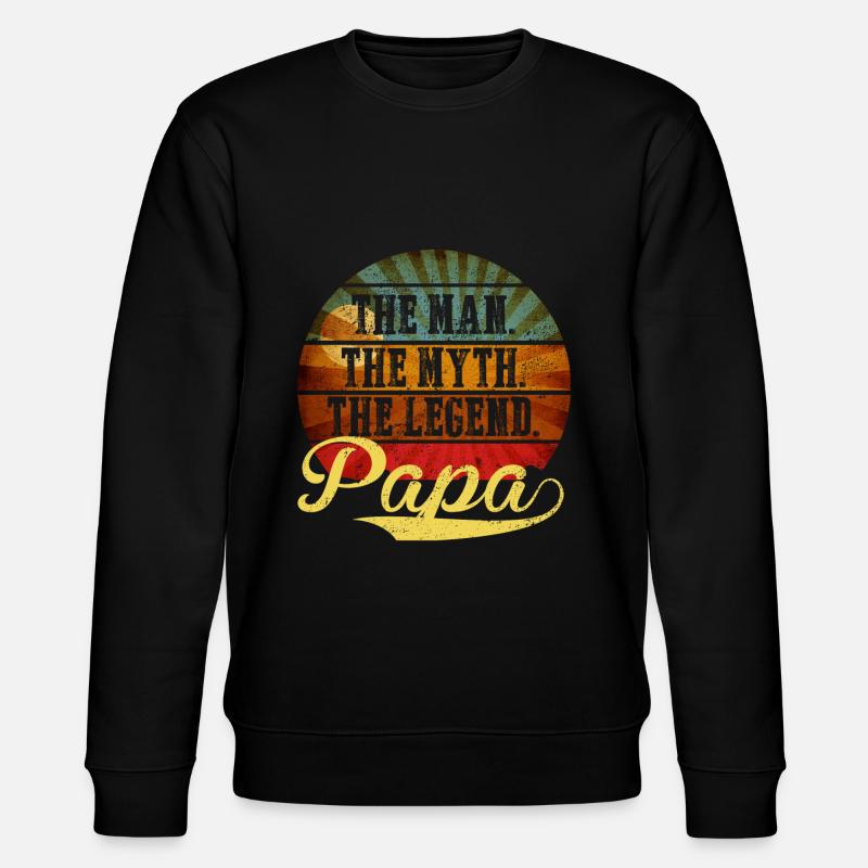Daddy - The Man, Mythen, Legendens gaveide - Stanley/Stella økologisk unisex-sweatshirt CHANGER  - sort