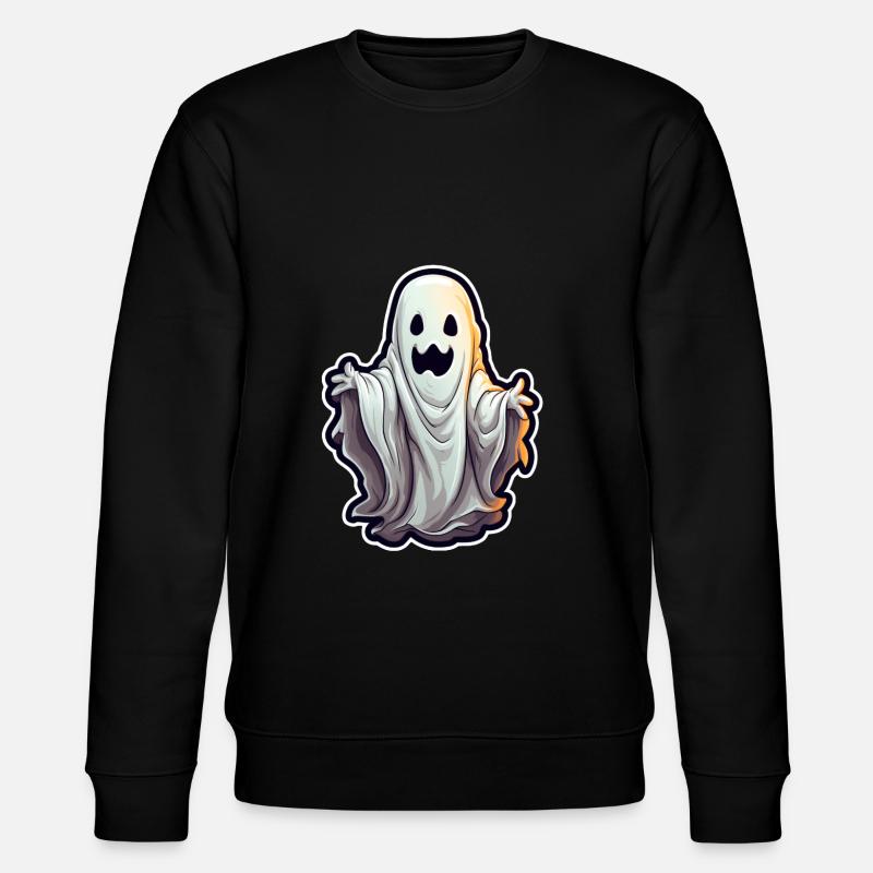 Gespenst Halloween - Stanley/Stella Unisex Bio-Sweatshirt CHANGER  - Schwarz
