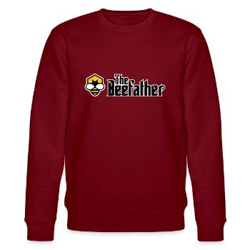 Le beefather - abeille miel apiculteur fleurs en nid d'abeille - Sweat bio CHANGER Stanley/Stella Unisexe - bordeaux - Devant - Nik (191cm) & Marisol (170cm)
