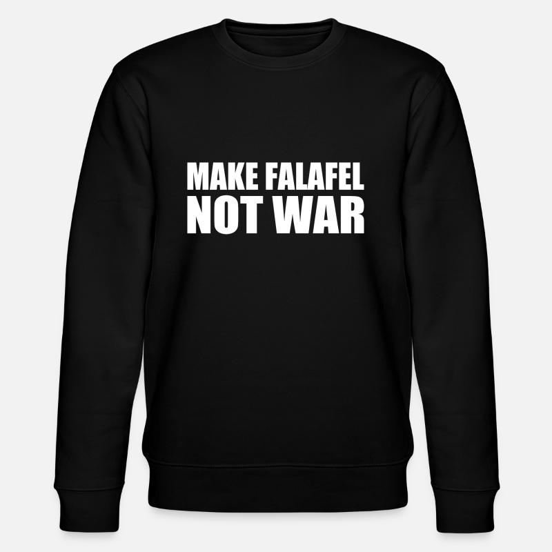 Make falafel not war - Stanley/Stella CHANGER Unisex Organic Sweatshirt - black