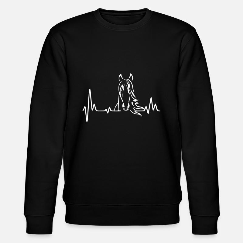 Cheval Heartbeat - Amour - Sweat bio CHANGER Stanley/Stella Unisexe - noir