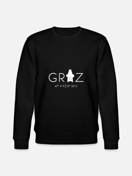 Graz - Clock Tower - Stanley/Stella CHANGER Unisex Organic Sweatshirt - black