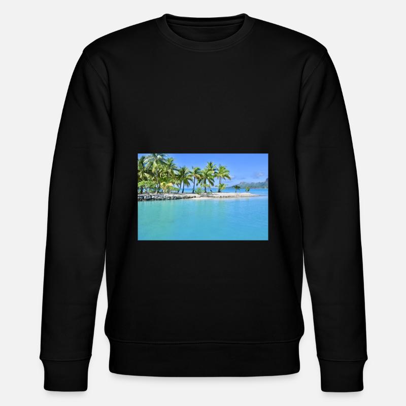 Bora Bora Lagune - Stanley/Stella Unisex Bio-Sweatshirt CHANGER  - Schwarz