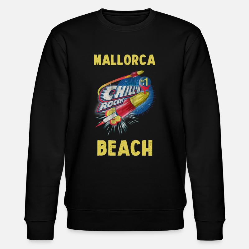 Mallorca Beach - Stanley/Stella CHANGER Unisex Organic Sweatshirt - black