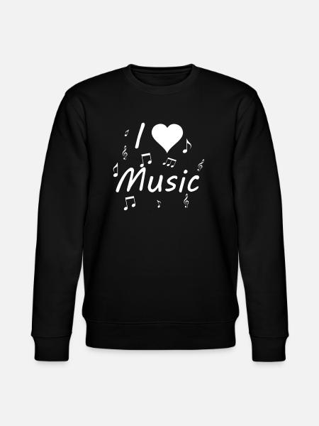 I love music - Stanley/Stella CHANGER Unisex Organic Sweatshirt - black