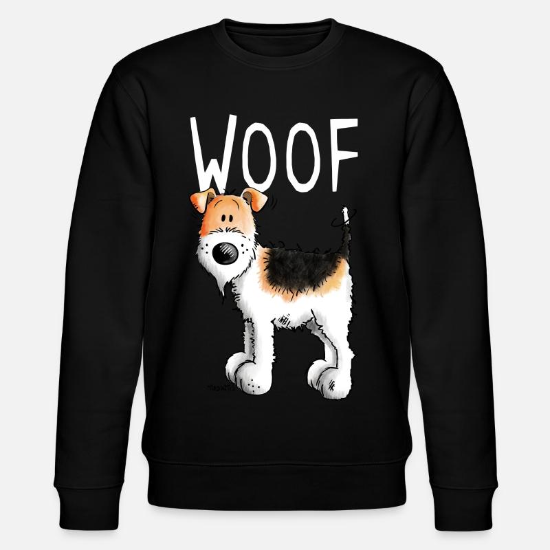 Woof Foxterrier - Foxterrier Drahthaar - Hund - Stanley/Stella Unisex Bio-Sweatshirt CHANGER - Schwarz