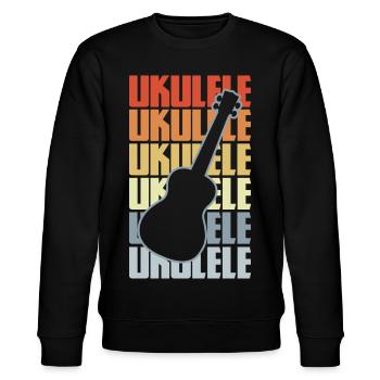 Vintage Ukulele - Stanley/Stella Unisex Bio-Sweatshirt CHANGER  - Schwarz - Vorne - Nik (191cm) & Marisol (170cm)