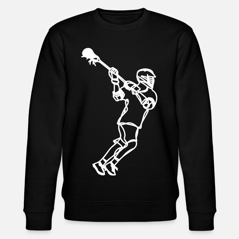 Lacrosse Professional Drawing - Stanley/Stella CHANGER Unisex Organic Sweatshirt - black