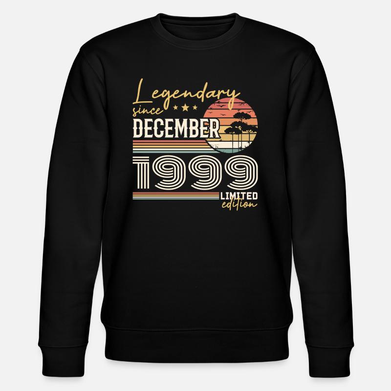December 1999 26th Anniversary Gift - Stanley/Stella CHANGER Unisex Organic Sweatshirt - black