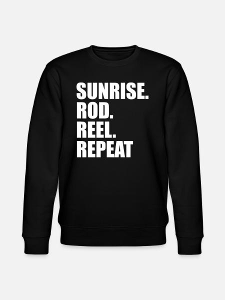 Sunrise Rod Reel Repeat - Stanley/Stella CHANGER Unisex Organic Sweatshirt - black