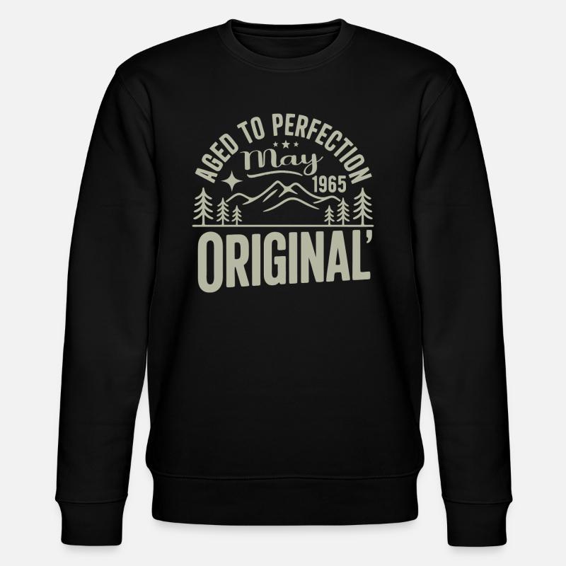 Mai 1965 – Legende der Gipfel und Berge - Stanley/Stella Unisex Bio-Sweatshirt CHANGER  - Schwarz
