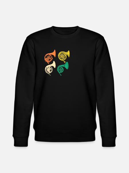 Hornist Evolution Waldhorn - Stanley/Stella Unisex Bio-Sweatshirt CHANGER  - Schwarz