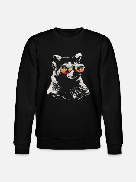 Raccoon Funny Gift - Stanley/Stella CHANGER Unisex Organic Sweatshirt - black