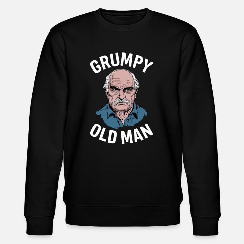 Grumpy Old Man Lustiger Spruch - Stanley/Stella Unisex Bio-Sweatshirt CHANGER  - Schwarz