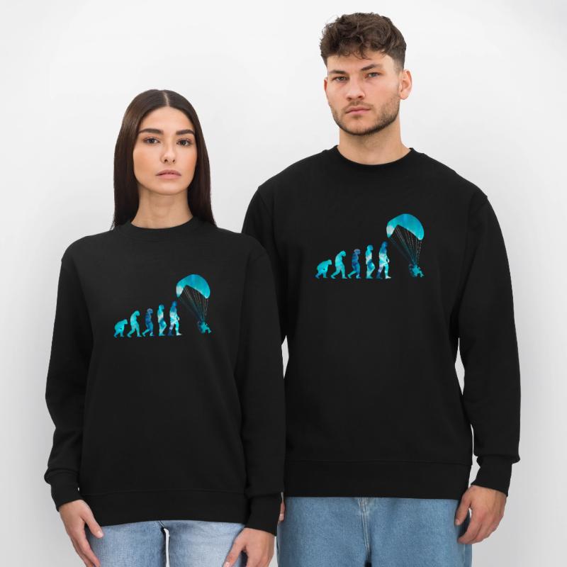 Evolution from Walking to Flying Paramotor Stanley/Stella CHANGER Unisex Organic Sweatshirt