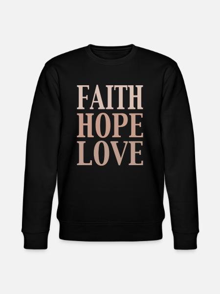 glaube liebe hoffnung - Stanley/Stella Unisex Bio-Sweatshirt CHANGER  - Schwarz
