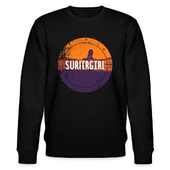 SURFERGIRL - Stanley/Stella CHANGER Unisex Organic Sweatshirt - black - Front - Nik (191cm) & Marisol (170cm)