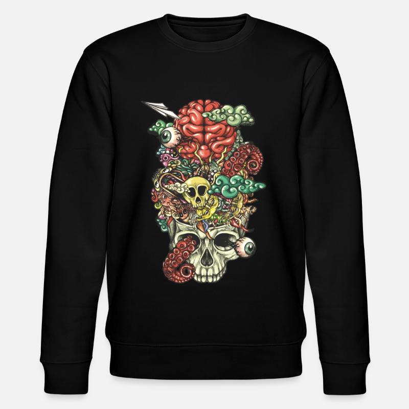 Brain Doodle - Stanley/Stella CHANGER Unisex Organic Sweatshirt - black