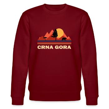Montenegro Crna Gora - Stanley/Stella Unisex Bio-Sweatshirt CHANGER  - Burgunderrot - Vorne - Nik (191cm) & Marisol (170cm)