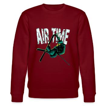 air time free ski - Stanley/Stella Unisex Bio-Sweatshirt CHANGER  - Burgunderrot - Vorne - Nik (191cm) & Marisol (170cm)