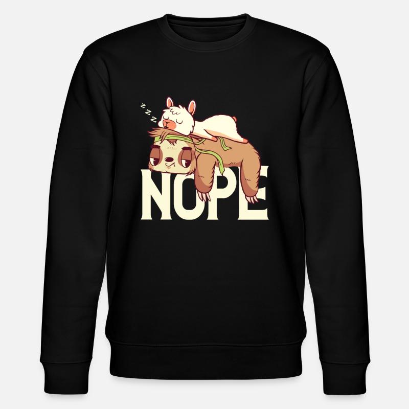 Lama paresseux en se refroidissant - Sweat bio CHANGER Stanley/Stella Unisexe - noir