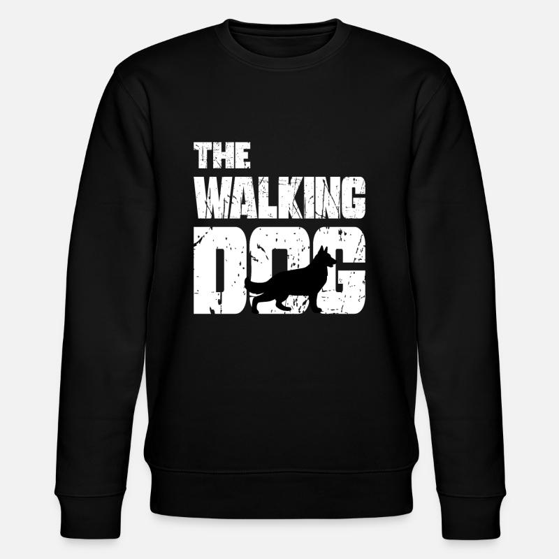 The Walking Dog deutscher Schäferhund Geschenk - Stanley/Stella Unisex Bio-Sweatshirt CHANGER  - Schwarz