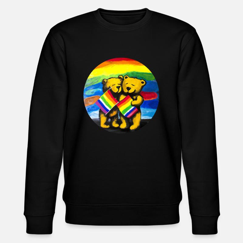 Schwule Teddybären - Stanley/Stella Unisex Bio-Sweatshirt CHANGER  - Schwarz