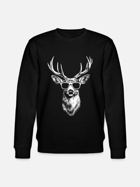 Cool Deer Sunglasses Summer - Stanley/Stella CHANGER Unisex Organic Sweatshirt - black