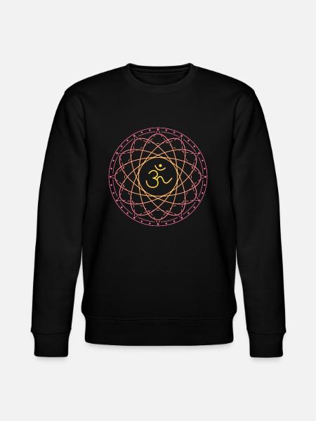 Sacred geometry with Om symbol - Stanley/Stella CHANGER Unisex Organic Sweatshirt - black