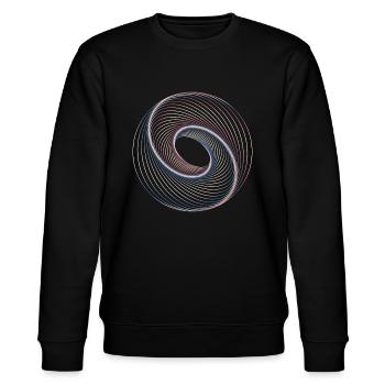 Heilige Geometrie Spiralle - Stanley/Stella Unisex Bio-Sweatshirt CHANGER  - Schwarz - Vorne - Nik (191cm) & Marisol (170cm)