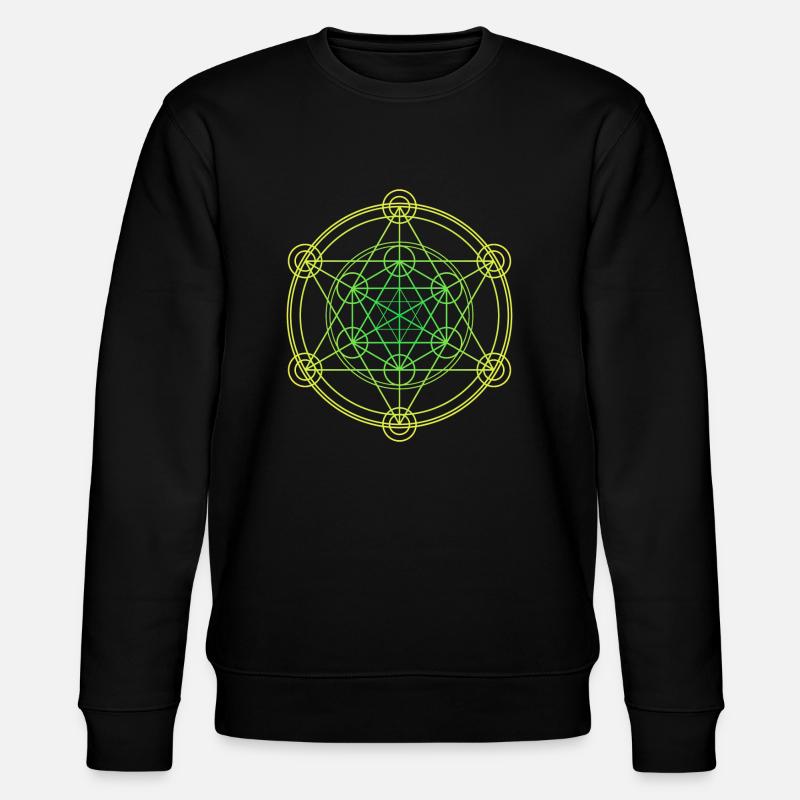 Merkaba Heilige Geometrie - Stanley/Stella Unisex Bio-Sweatshirt CHANGER  - Schwarz