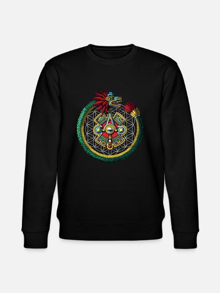 Quetzalcoatl Aztec Ouroboros - Stanley/Stella CHANGER Unisex Organic Sweatshirt - black