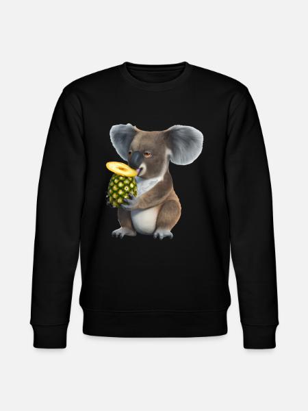 Koala and pineapple - Stanley/Stella CHANGER Unisex Organic Sweatshirt - black