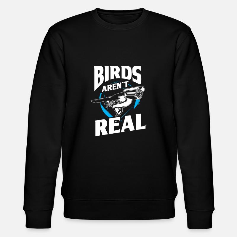 Birds aren't real Birdwatching - Stanley/Stella Unisex Bio-Sweatshirt CHANGER - Schwarz