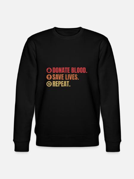Bloddonation bloddonor bloddonor donation - Stanley/Stella økologisk unisex-sweatshirt CHANGER  - sort