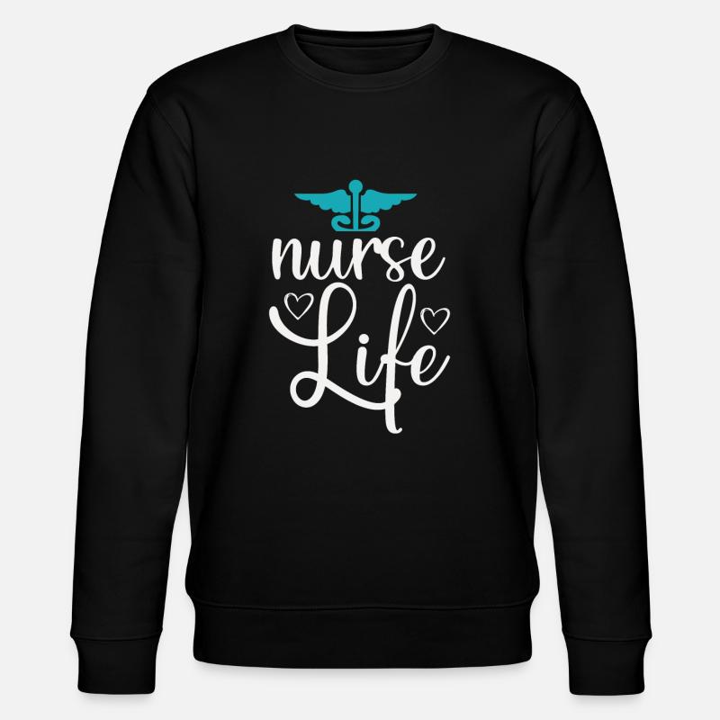Krankenschwester Leben - Stanley/Stella Unisex Bio-Sweatshirt CHANGER  - Schwarz