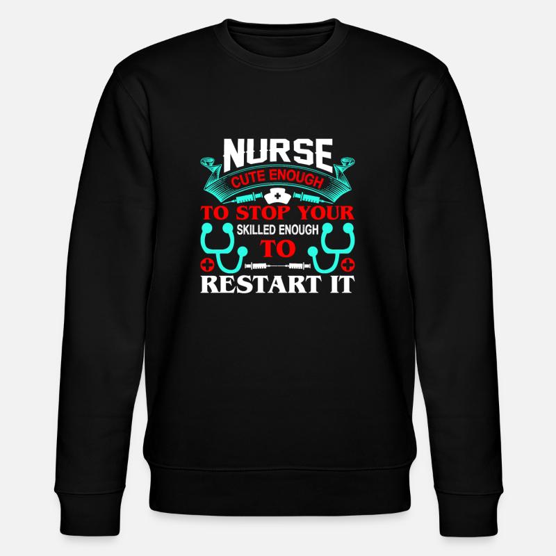 Krankenschwester - Stanley/Stella Unisex Bio-Sweatshirt CHANGER  - Schwarz