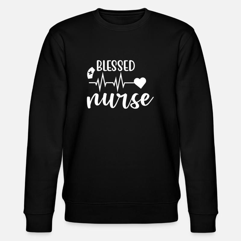 Blessed nurse Krankenschwester - Stanley/Stella CHANGER Unisex Organic Sweatshirt - black