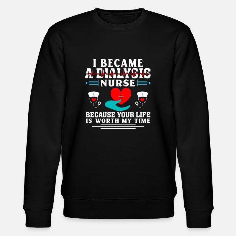 Ich bin eine Dialyseschwester - Stanley/Stella Unisex Bio-Sweatshirt CHANGER  - Schwarz