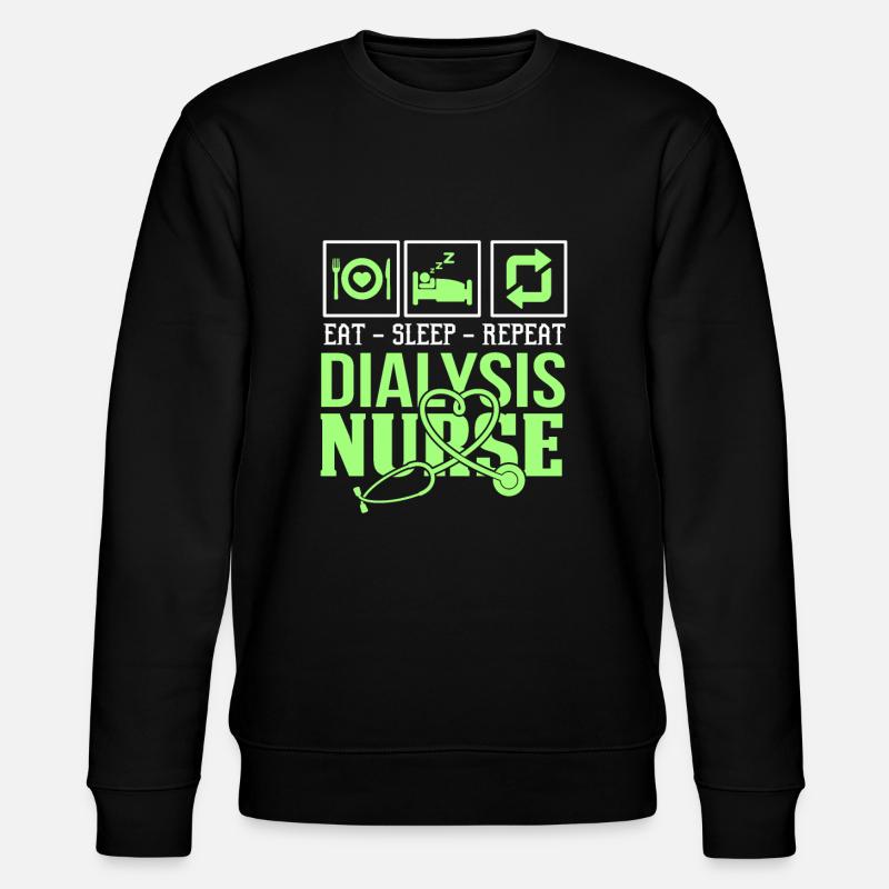 EATING SLEEP NURSE REPEAT - Stanley/Stella CHANGER Unisex Organic Sweatshirt - black