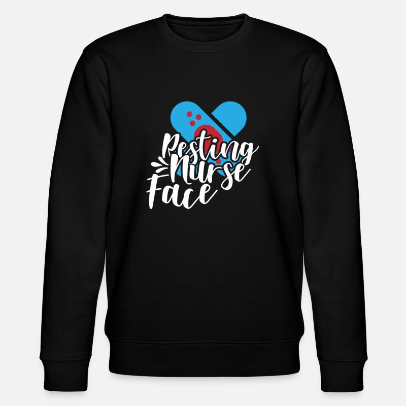 Resting nurse face - Stanley/Stella CHANGER Unisex Organic Sweatshirt - black